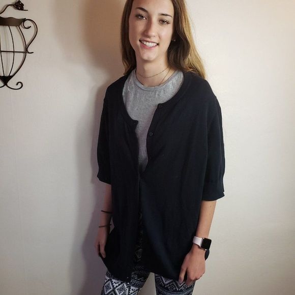 Woman Within Sweaters - Women Within Black Sweater Size 22/24